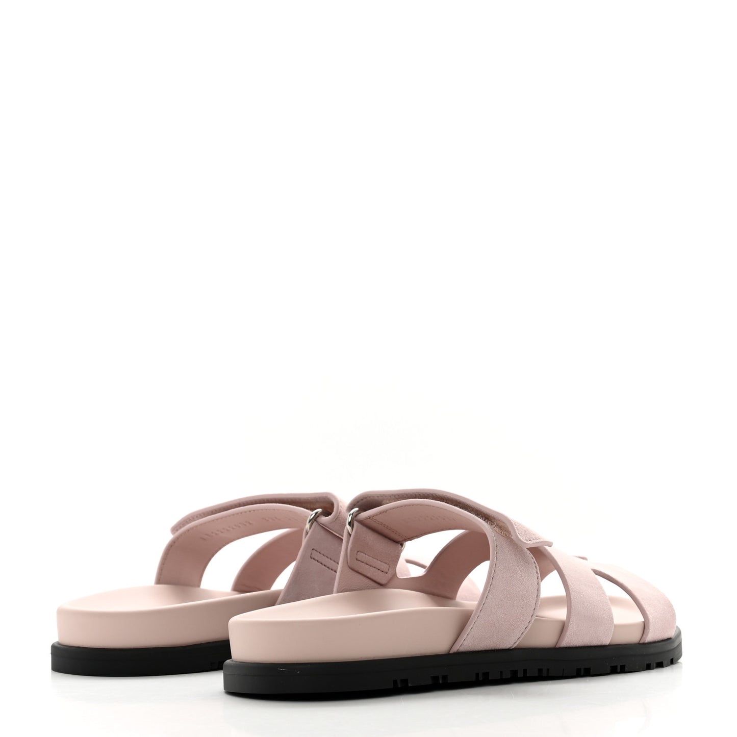 Suede Goatskin Womens Chypre Sandals 37.5 Rose Porcelaine