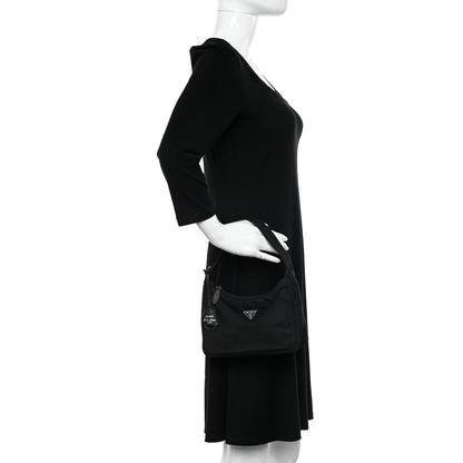 Prada Tessuto Nylon Mini Re-Edition 2000 Bag Black 2 of 9