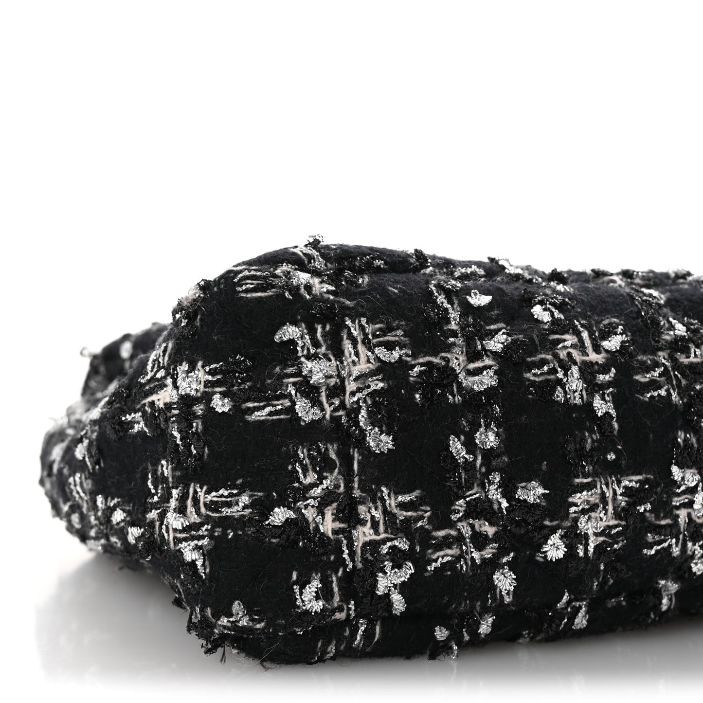 Tweed Quilted Large Chanel 19 Flap Black Silver Ecru