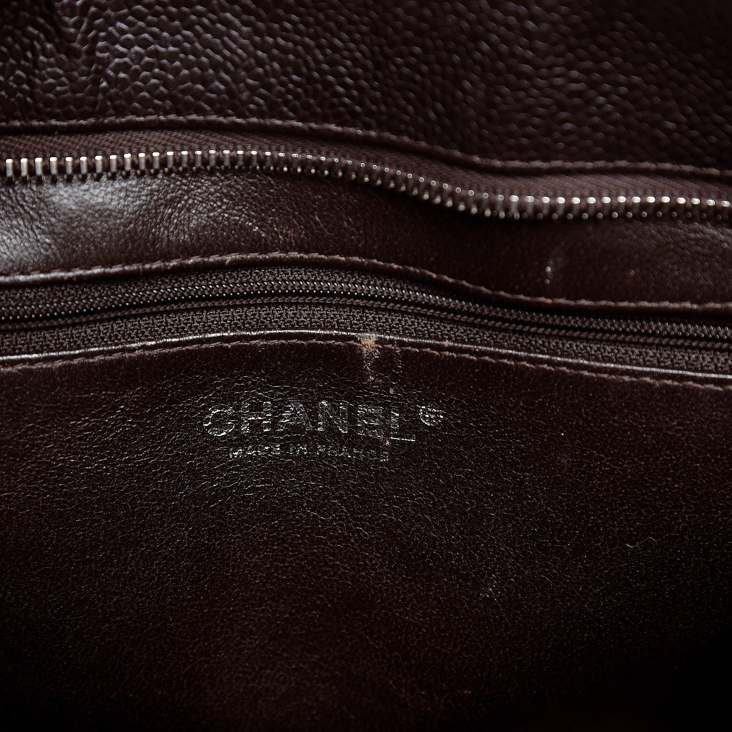 Chanel Caviar Quilted Medallion Tote Dark Brown 7 of 14