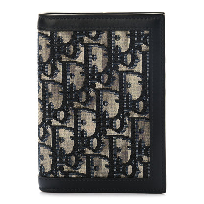 Christian Dior Calfskin Oblique Passport Holder Blue 1 of 7