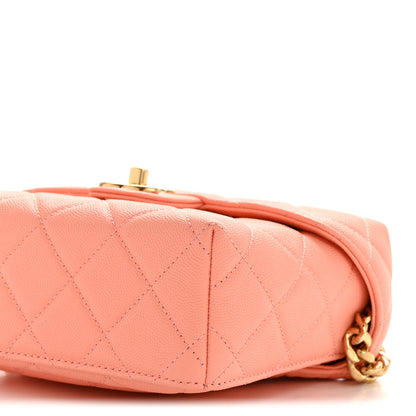 Chanel Caviar Quilted Handy Box Vanity Case Orange 10 of 11