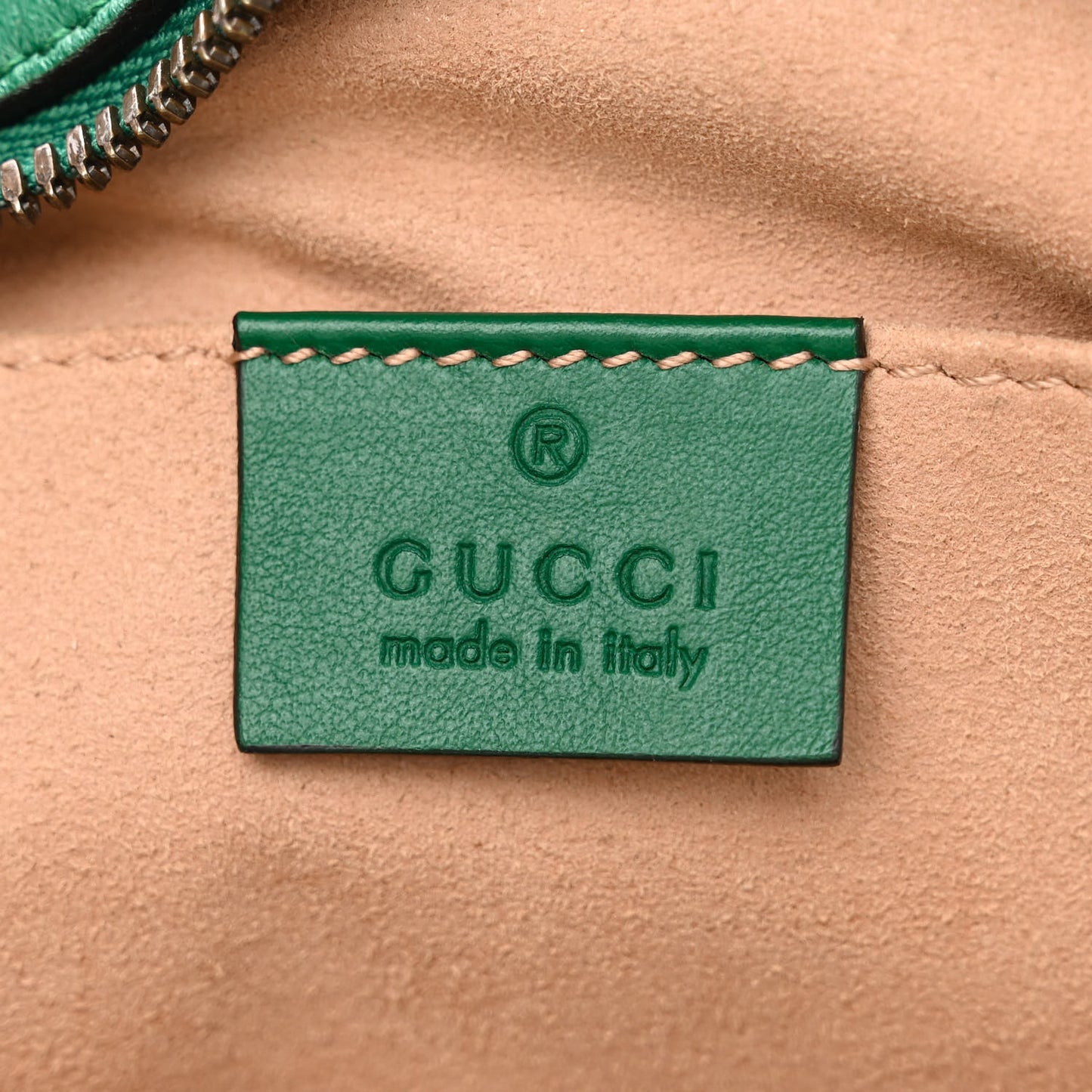 Calfskin Matelasse Small GG Marmont Chain Shoulder Bag Emerald Green
