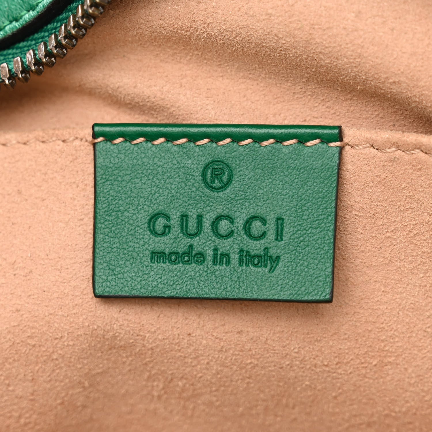 Gucci Calfskin Matelasse Small GG Marmont Chain Shoulder Bag Emerald Green 6 of 11