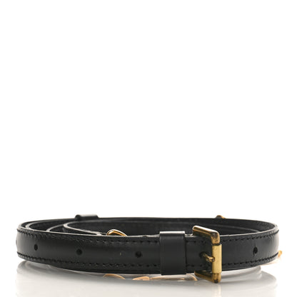 Louis Vuitton Calfskin 16mm Adjustable Shoulder Strap Black 2 of 4