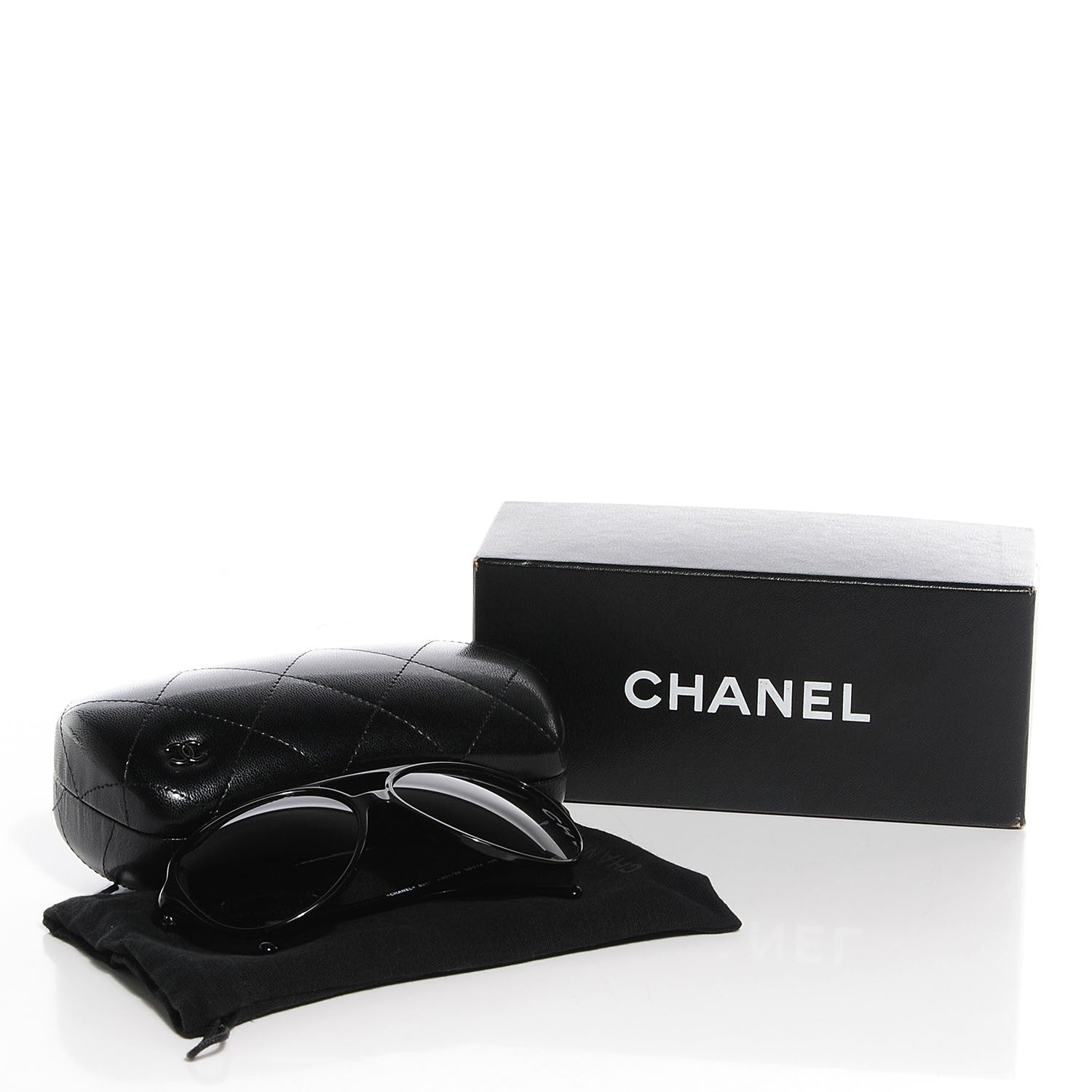 Chanel Polarized Aviator Sunglasses 5287 Black 8 of 8