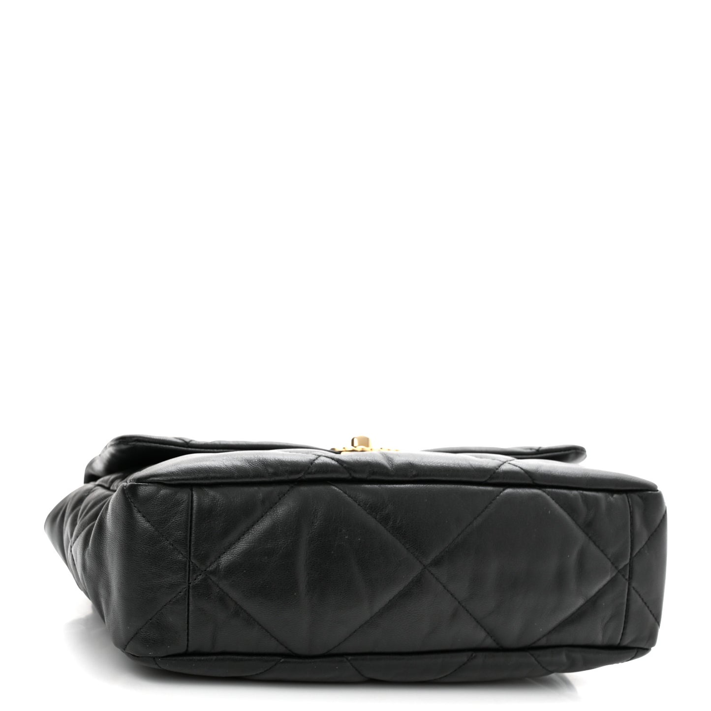 Goatskin Quilted Large Chanel 19 Flap Black