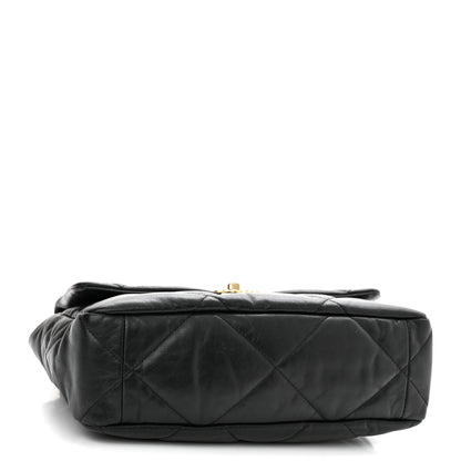 Chanel Goatskin Quilted Large Chanel 19 Flap Black 4 of 12