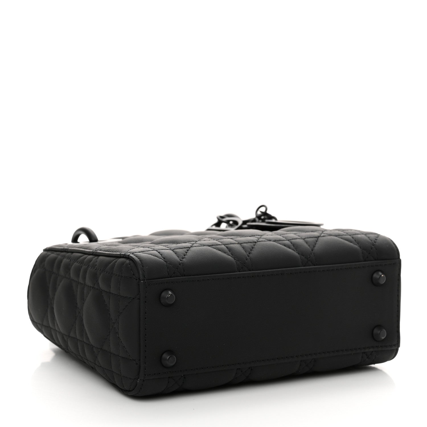 Christian Dior Ultra Matte Calfskin Cannage Mini Lady Dior Black 4 of 13
