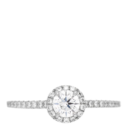 Tiffany Platinum Diamond .38ct Soleste Round Engagement Ring 54 7 2 of 6