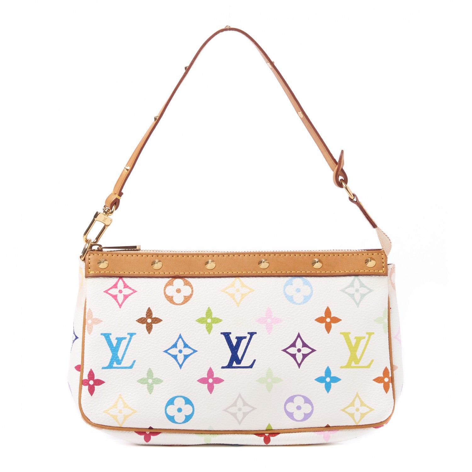 Louis Vuitton Monogram Multicolor Pochette Accessories White 1 of 8
