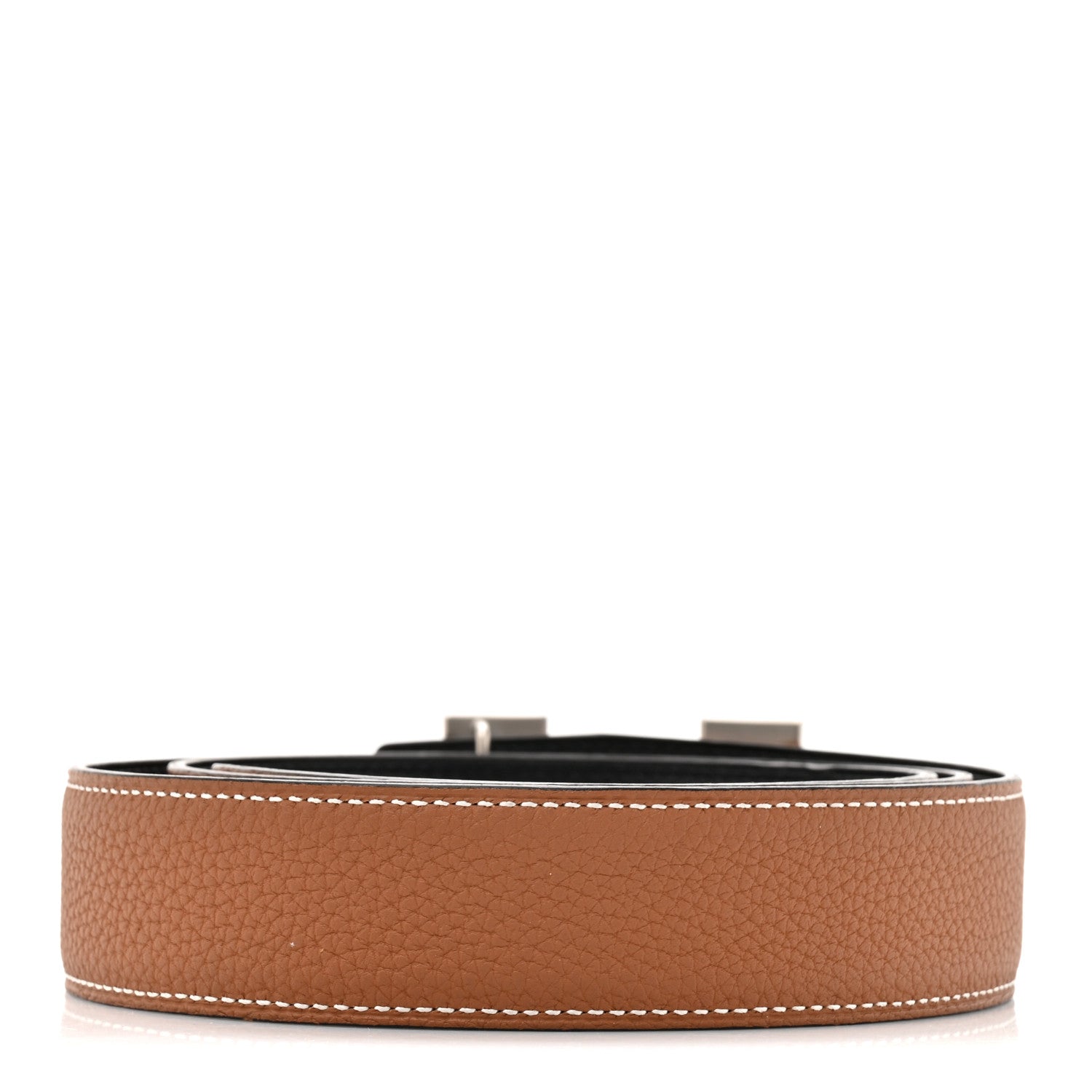 Hermes Box Togo 32mm H Belt 85/34 Black Gold 2 of 4