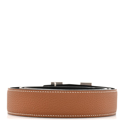 Hermes Box Togo 32mm H Belt 85/34 Black Gold 2 of 4