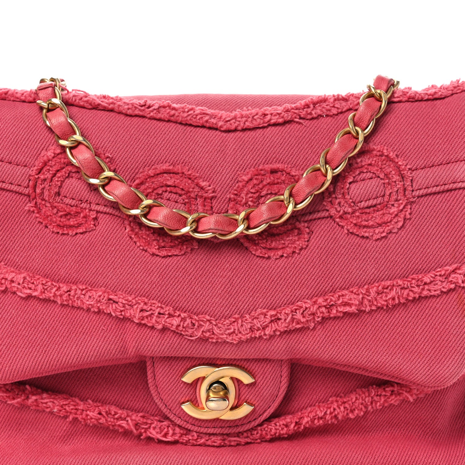 Chanel Denim Coco Flap Pink 8 of 14