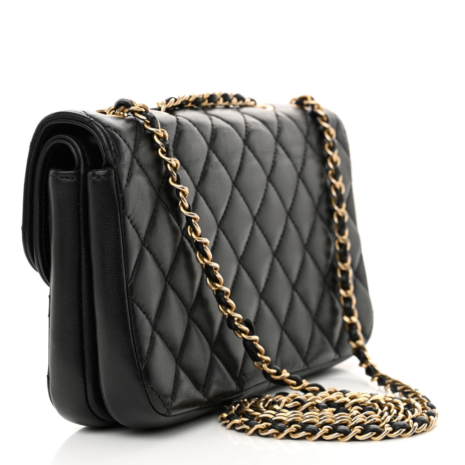 Chanel Lambskin Quilted Small CC Chic Flap Black 3 of 13