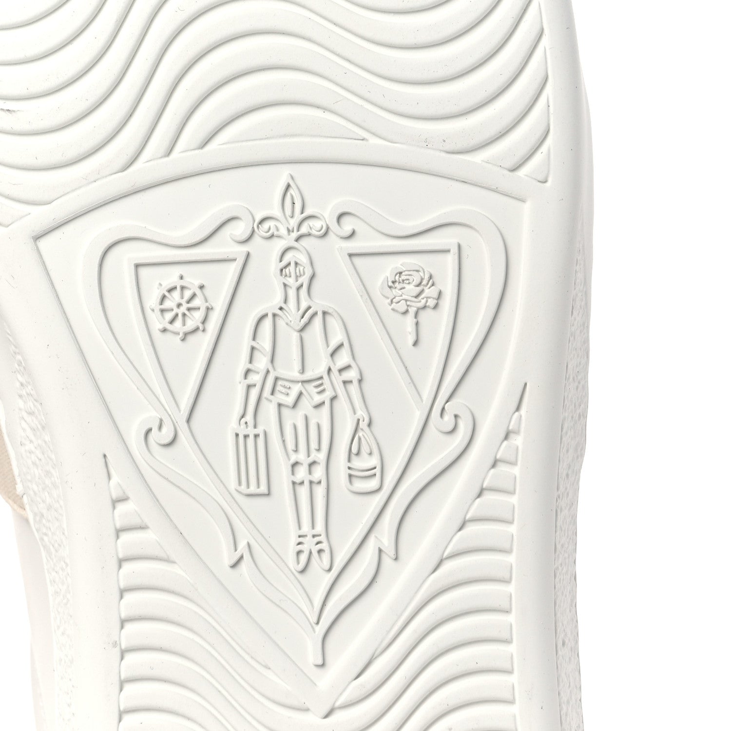 Gucci Calfskin Stripe Mens New Ace Sneakers 8.5 White Ecru Red Flame 6 of 9