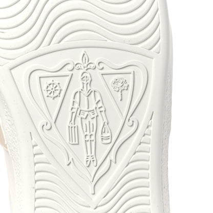 Gucci Calfskin Stripe Mens New Ace Sneakers 8.5 White Ecru Red Flame 6 of 9