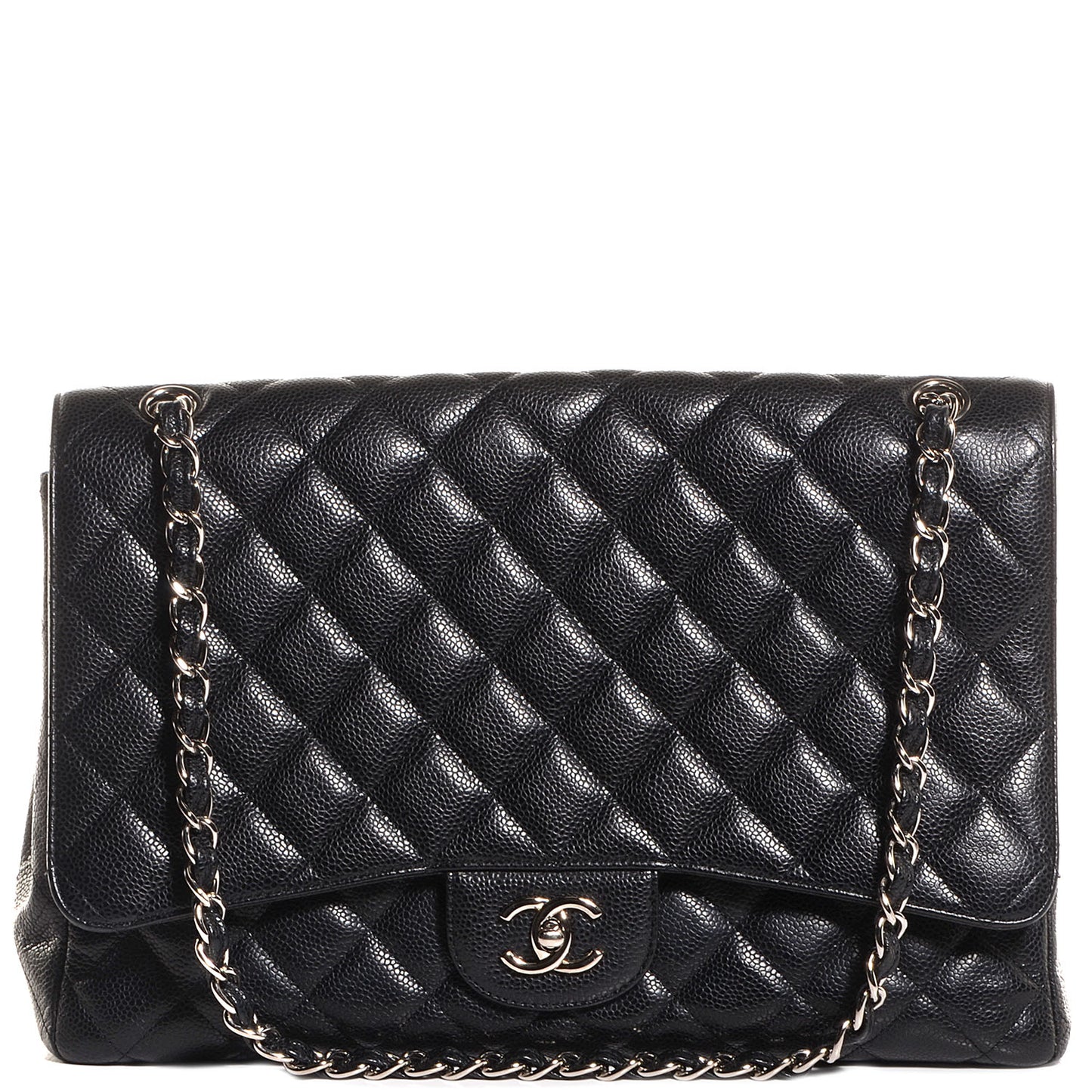 Caviar Maxi Single Flap Black