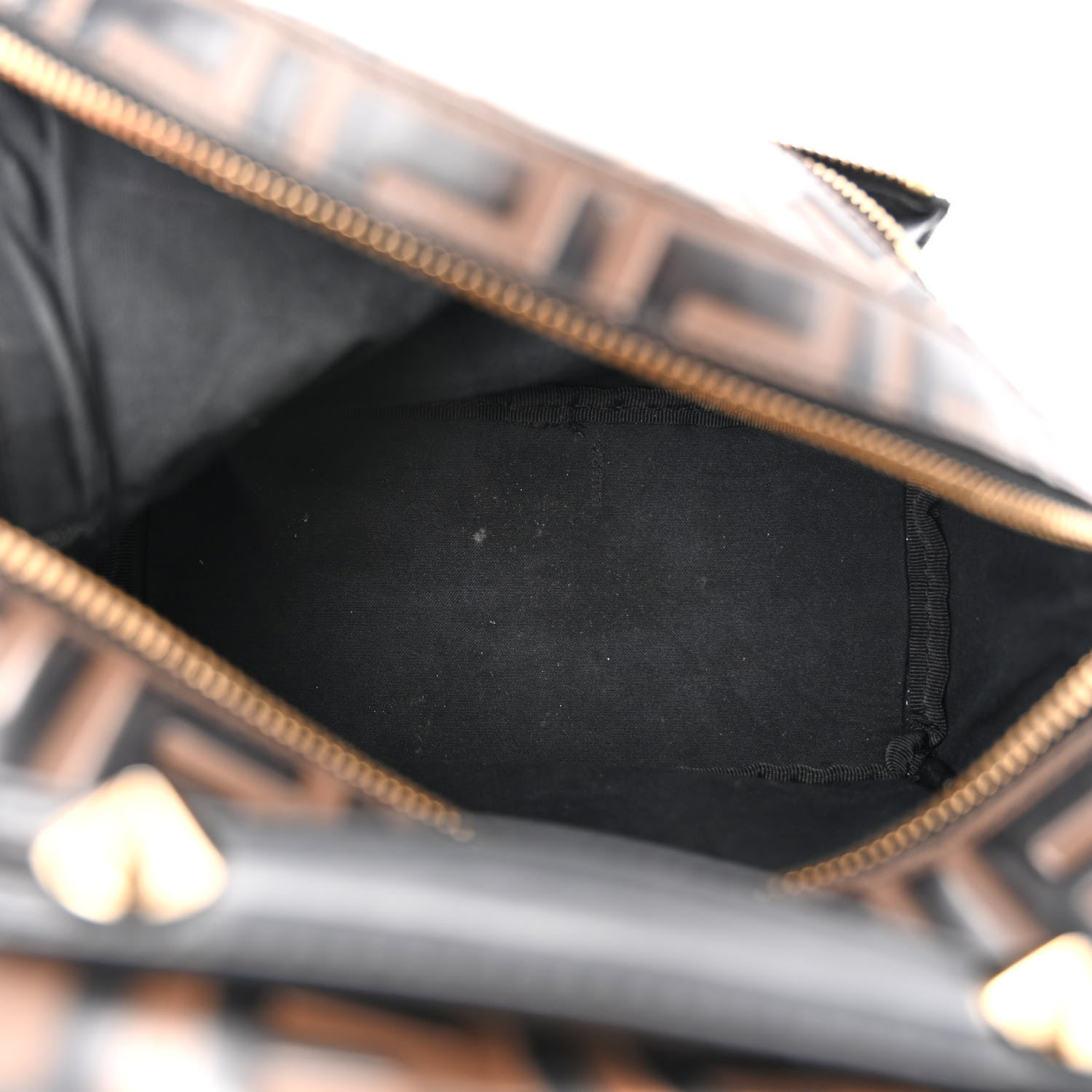Fendi Vitello Bi-Color FF 1974 Embossed Mini Backpack Maya Black 5 of 12