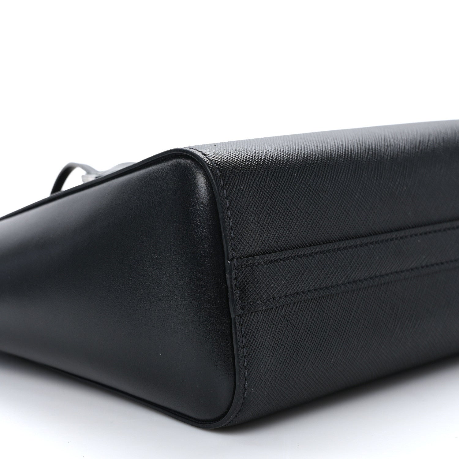 Prada Saffiano Soft Calfskin Small Zippered Tote Black 8 of 11