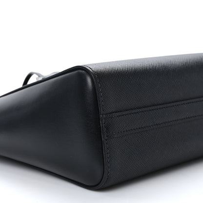 Prada Saffiano Soft Calfskin Small Zippered Tote Black 8 of 11