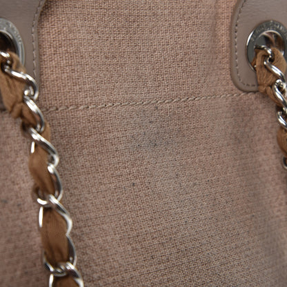Chanel Canvas Large Deauville Tote Ecru 9 of 10