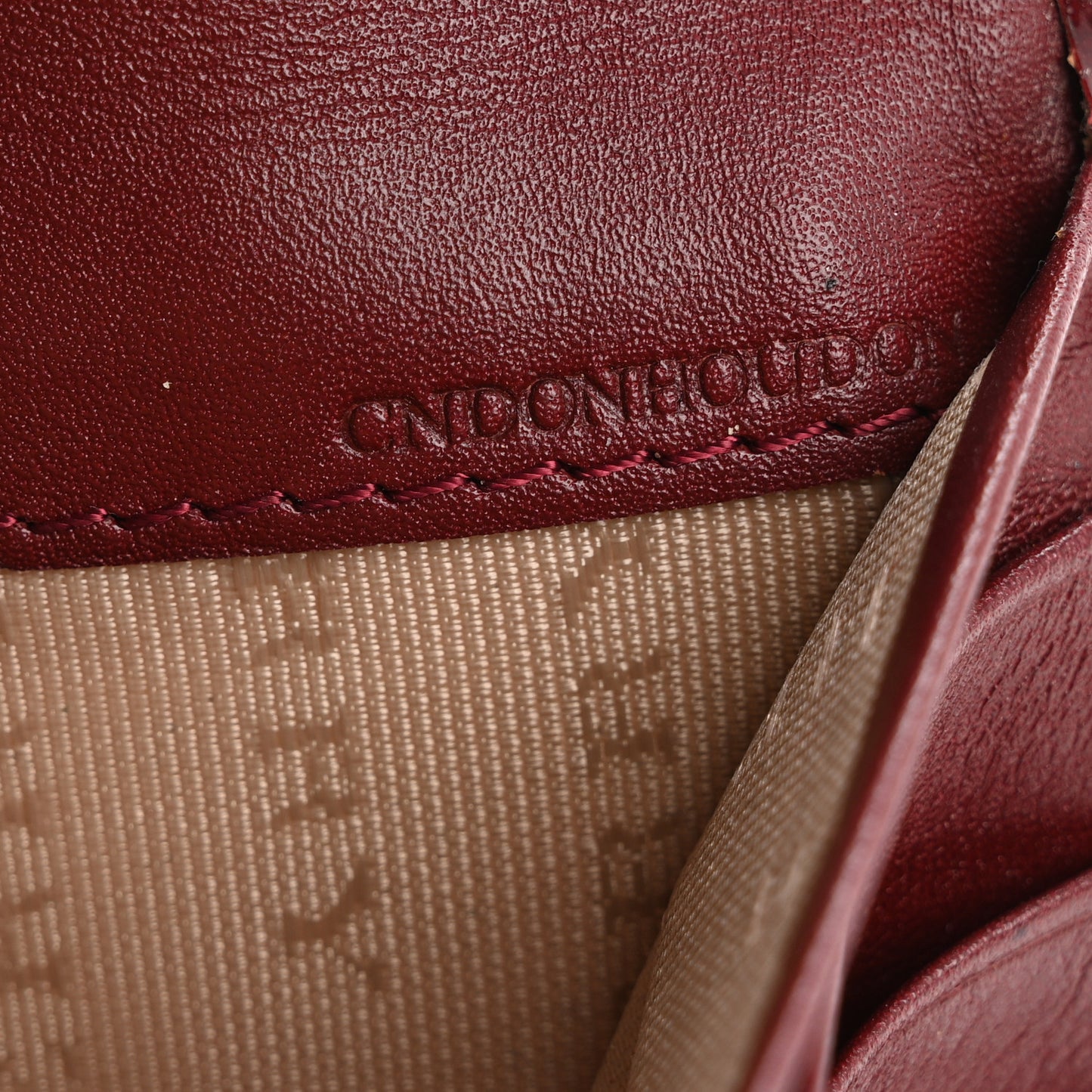 Supernova Check Constance Continental Wallet Dark Red