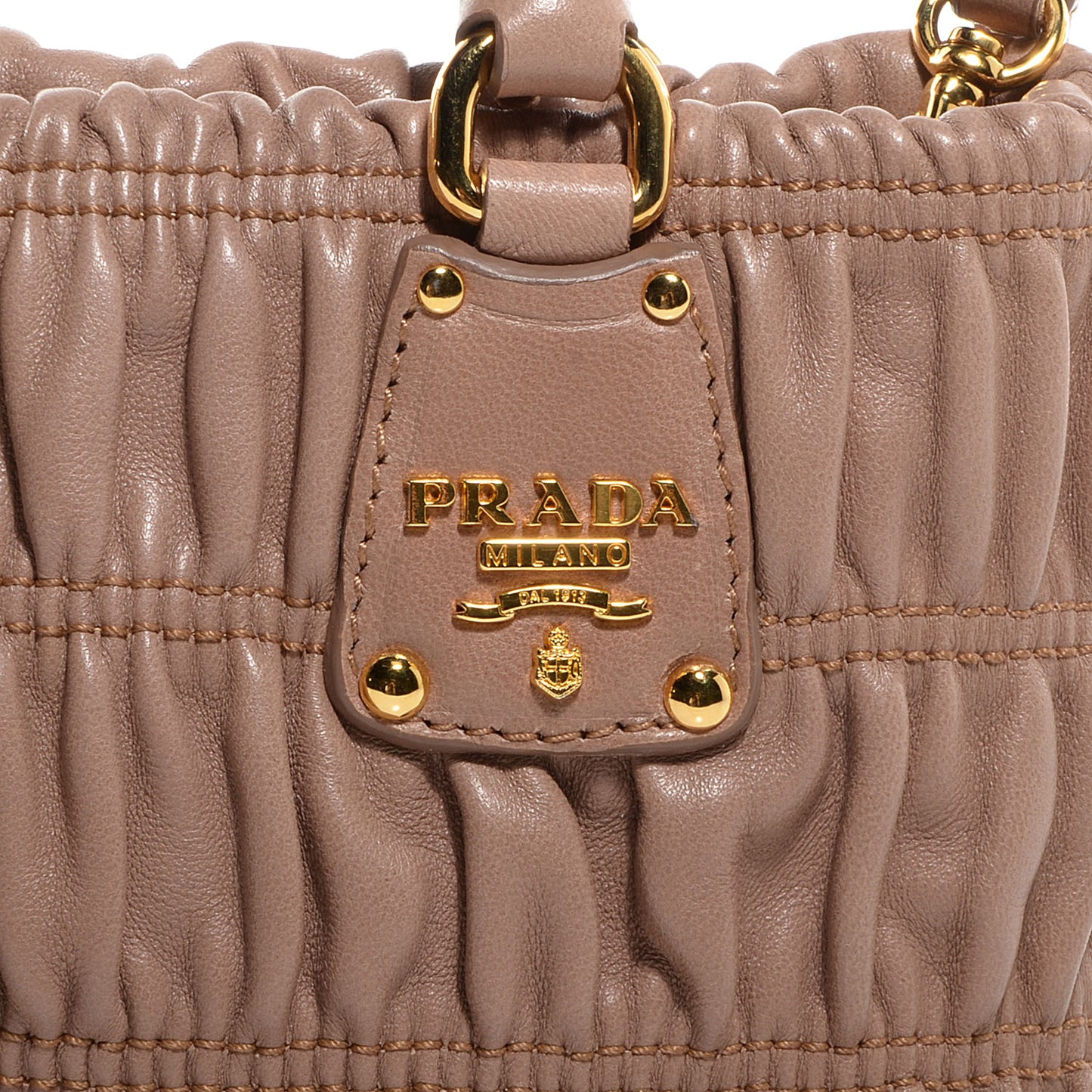 Nappa Gaufre Mini Crossbody Bag Cammeo