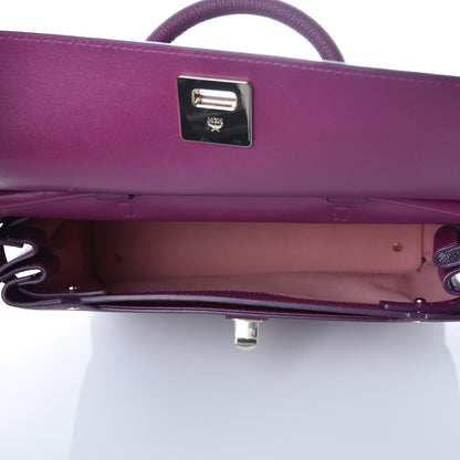 MCM Grained Calfskin Large Milla Convertible Backpack Mystic Purple 6 of 8