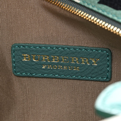 Burberry Prorsum Grained Calfskin Print Pouch Lawn Green Aqua Green 6 of 9