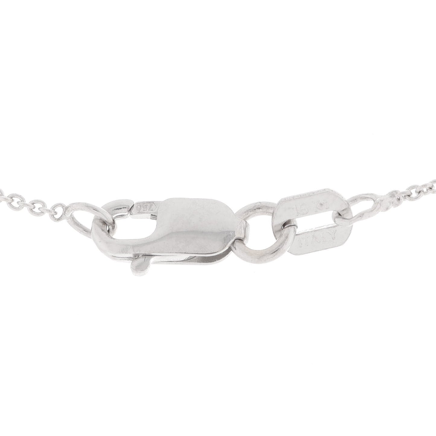 18K White Gold Diamond .15ctw Diamonds by the Inch Three Station Necklace
