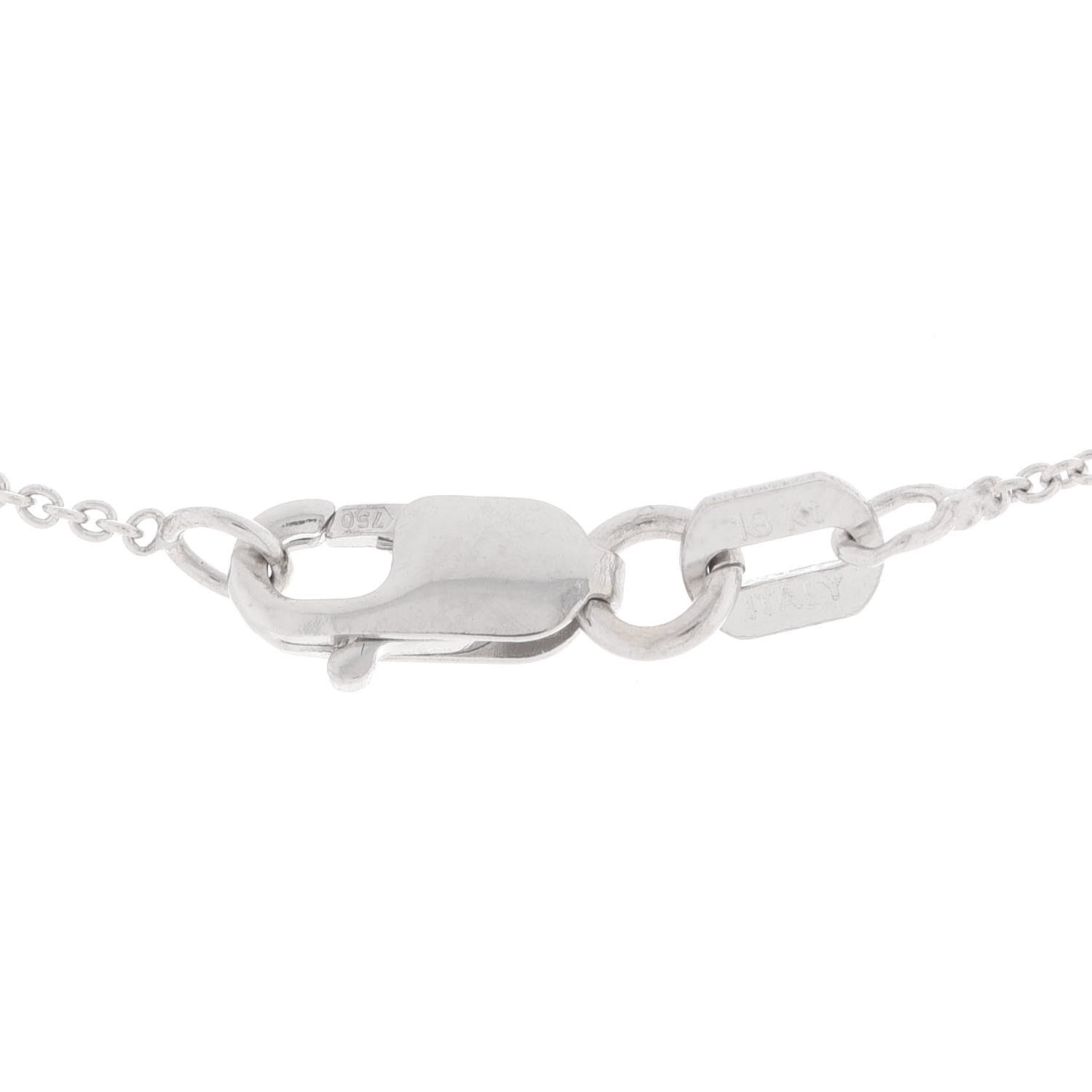 Roberto Coin 18K White Gold Diamond .15ctw Diamonds by the Inch Three Station Necklace 5 of 6