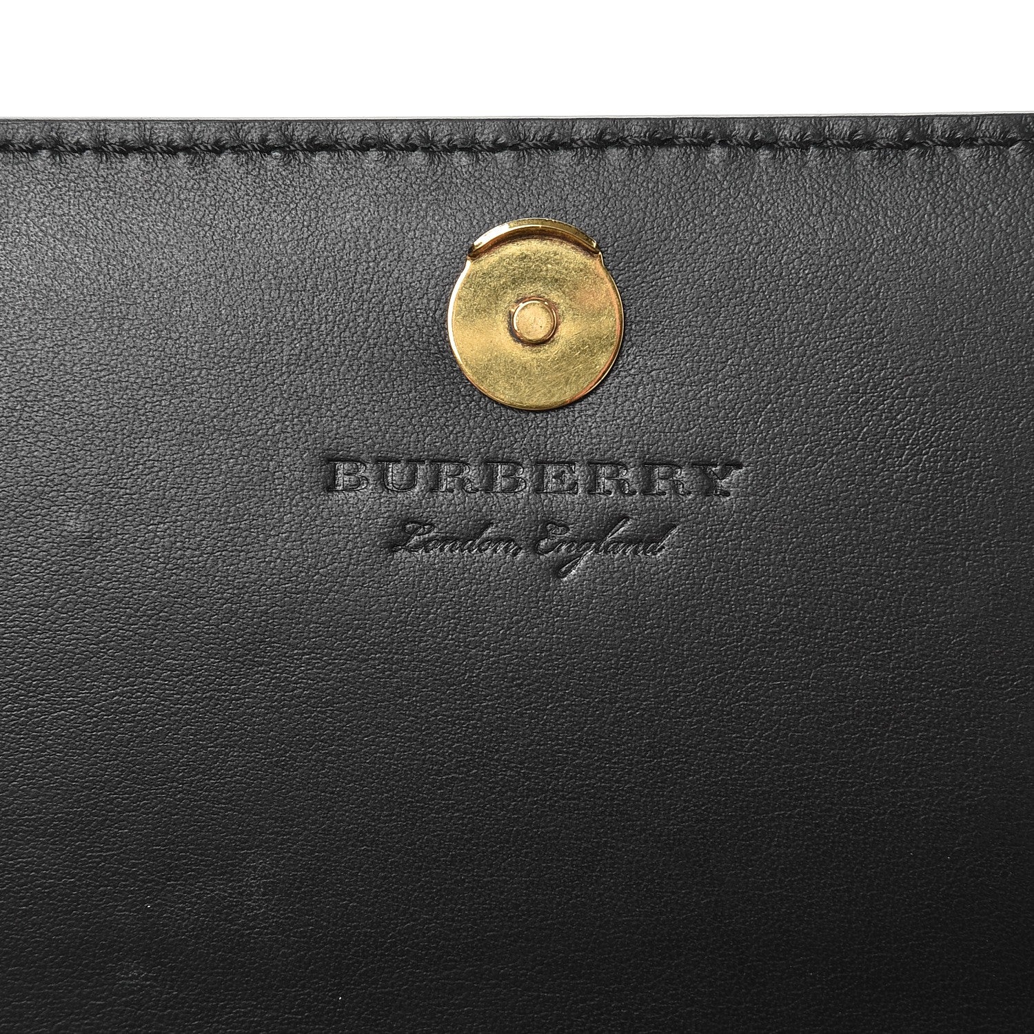 Burberry Soft Grain Embossed Hampshire Wallet on Chain Black 6 of 8
