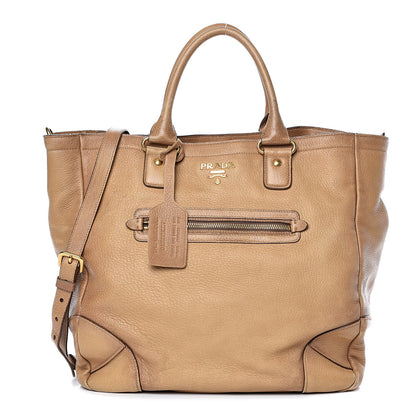 Prada Vitello Daino Shopping Tote Sughero 1 of 20