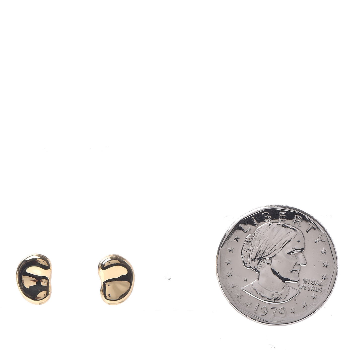 18K Yellow Gold 12mm Elsa Peretti Bean Earrings
