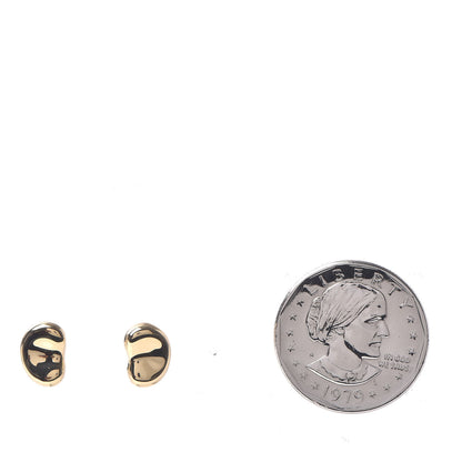 Tiffany 18K Yellow Gold 12mm Elsa Peretti Bean Earrings 2 of 8