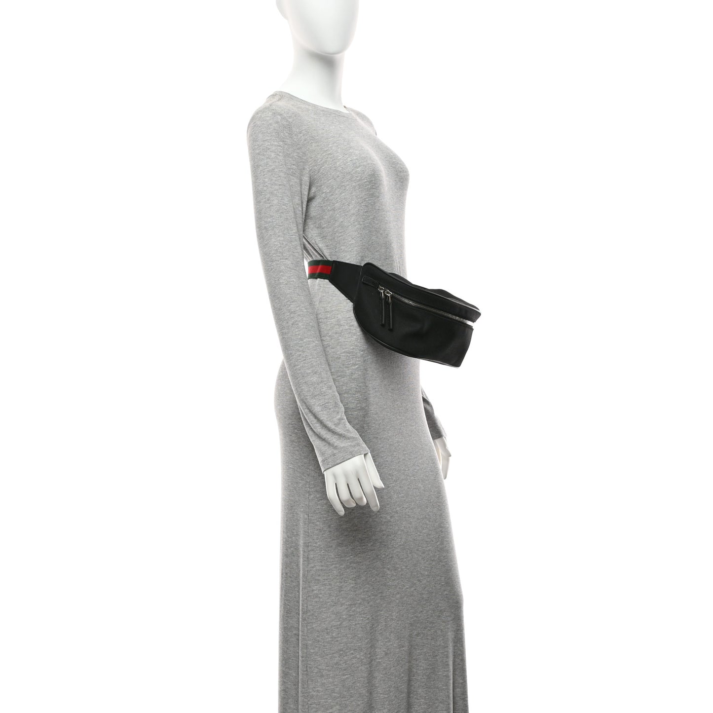 Techno Canvas Web Large Belt Bag Black