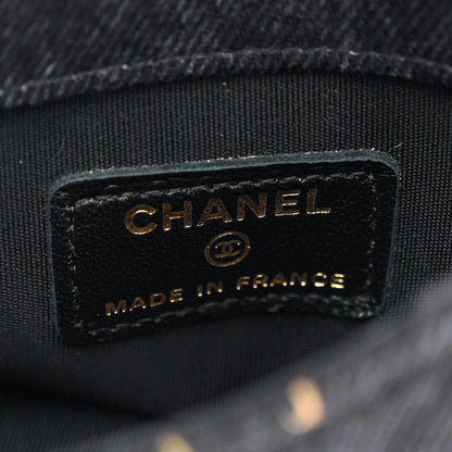 Chanel Denim Quilted Denim Mood Belt Bag Black Multicolor 6 of 11