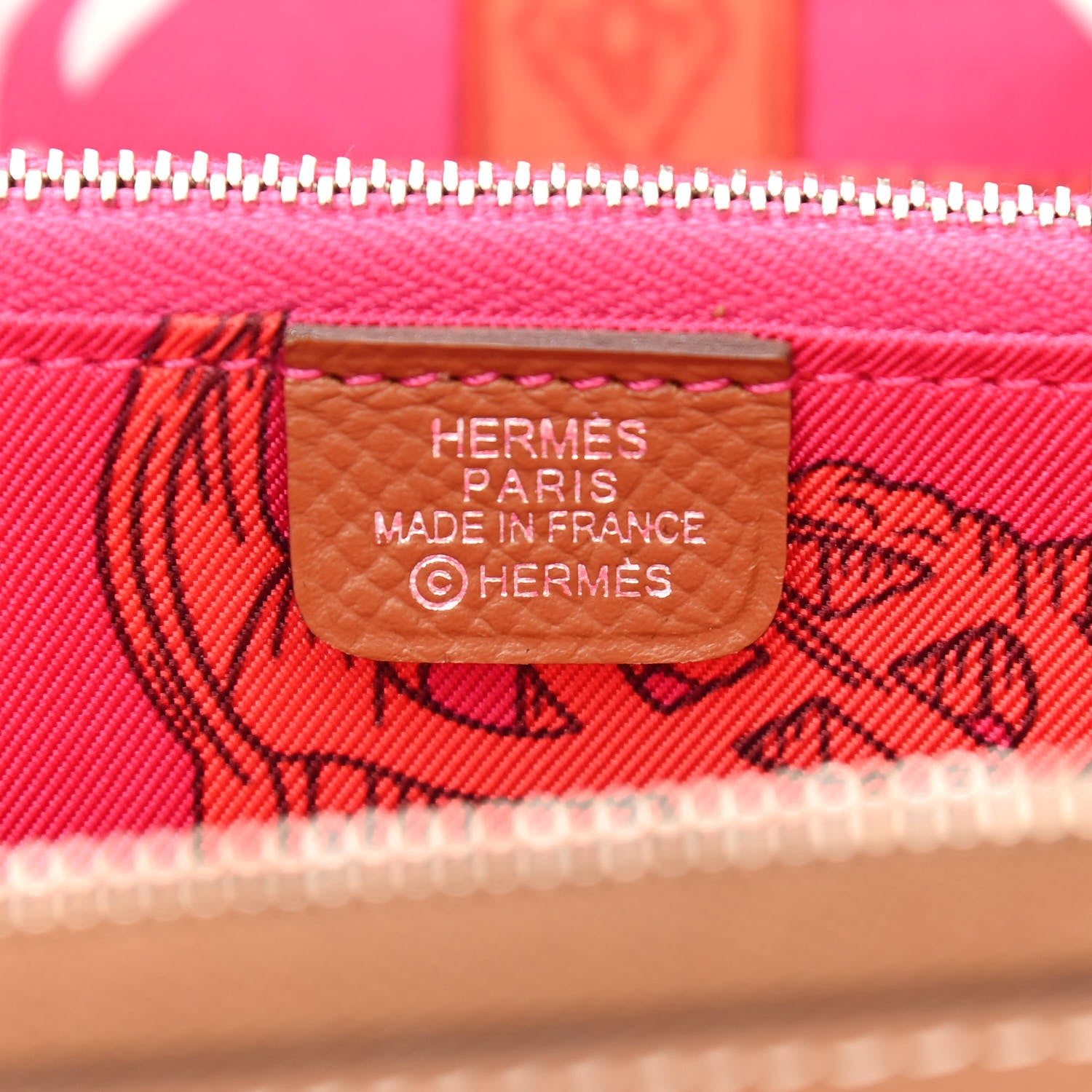 Hermes Epsom Silk'in Compact Wallet Gold Rose Mexico Bougainvillier 11 of 16