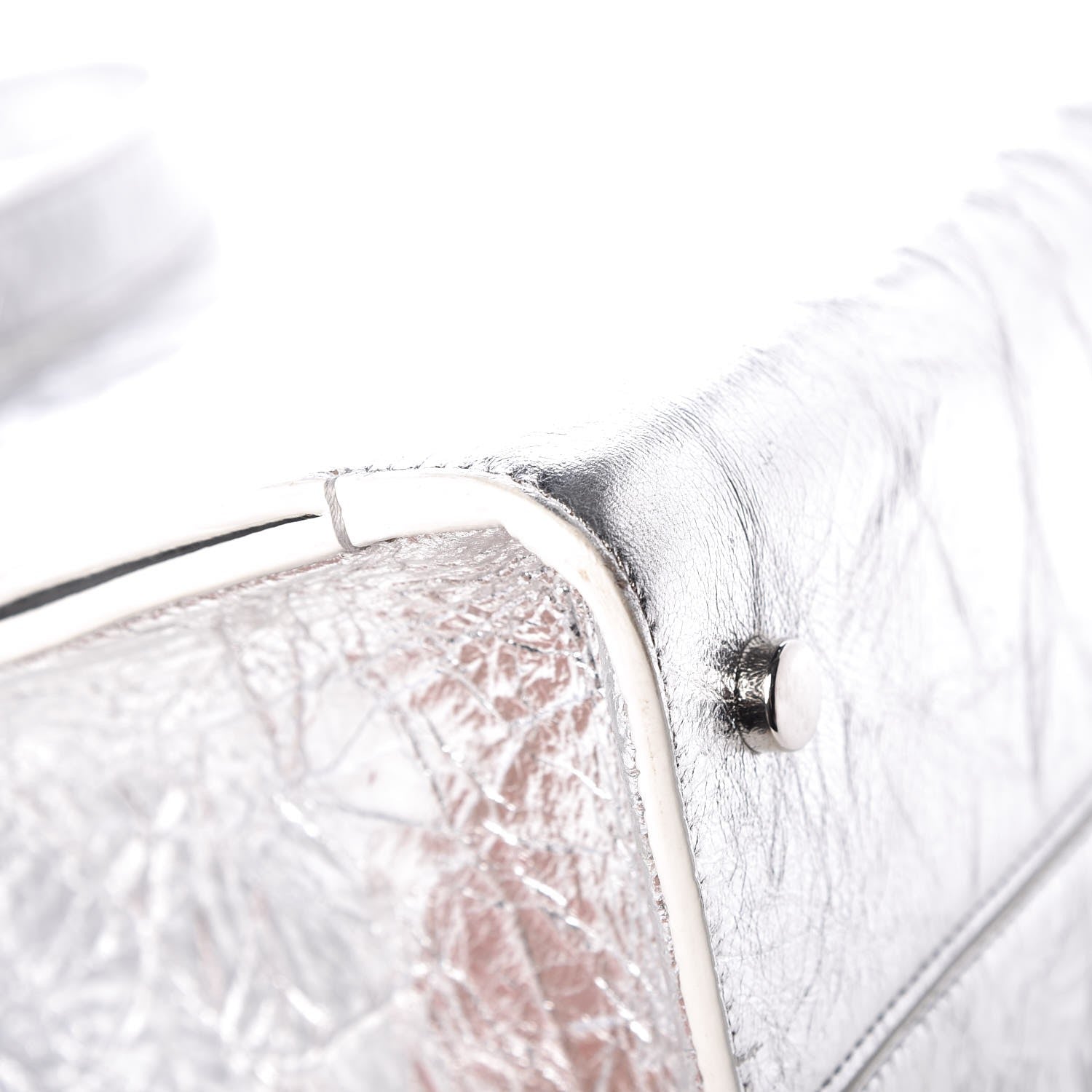 Christian Dior Metallic Calfskin Large Diorever Flap Silver 10 of 19