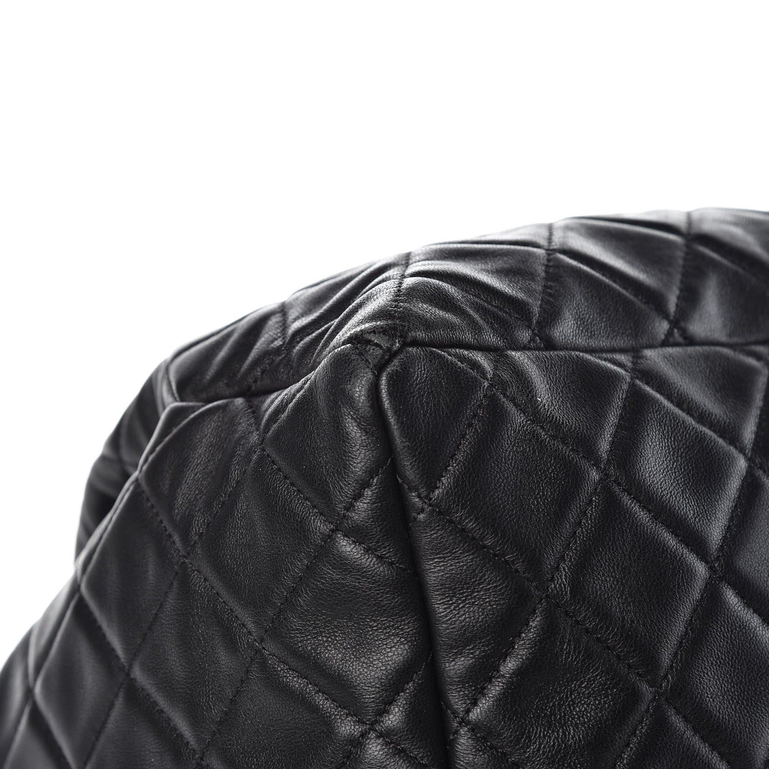 Chanel Lambskin Quilted CC Chain Bucket Bag Black 10 of 14