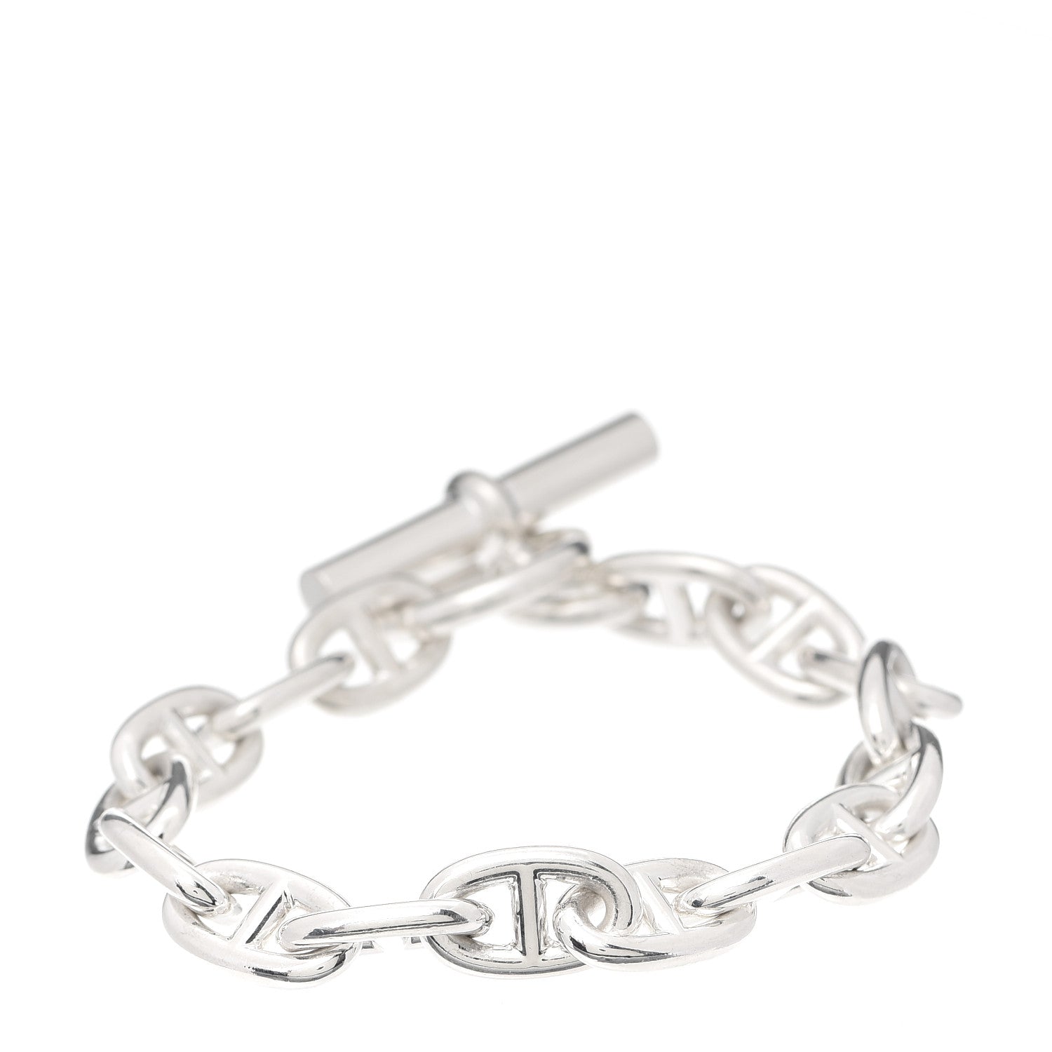 Hermes Sterling Silver MM Chaine d'Ancre Bracelet 1 of 5