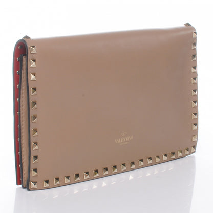 Valentino Garavani Nappa Rockstud Wristlet Clutch Poudre 3 of 6