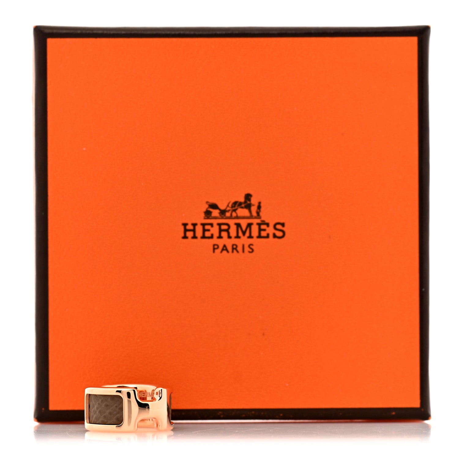 Hermes Epsom Olympe Ear Cuff Etoupe 4 of 4