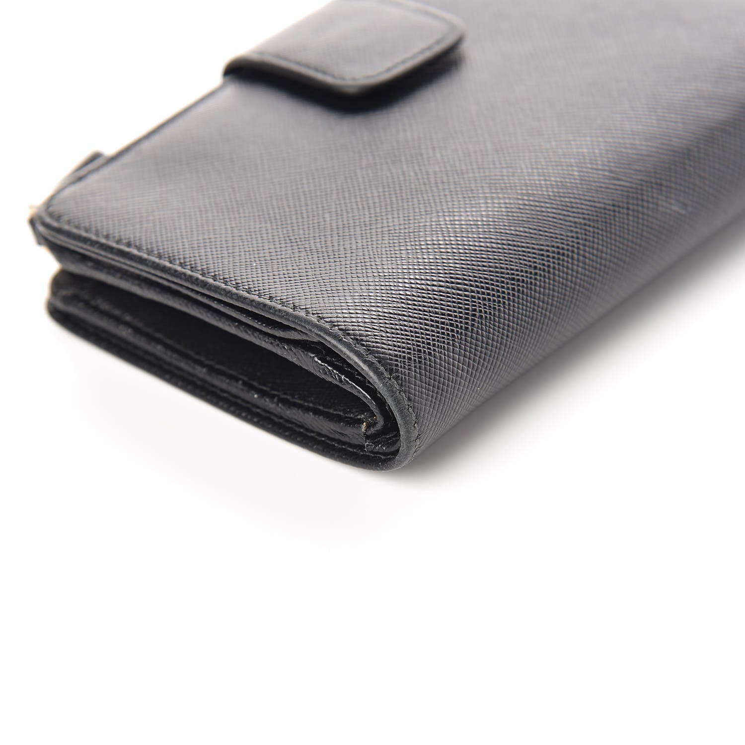 Prada Saffiano Metal Compact Wallet Black 9 of 13