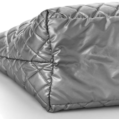 Chanel Nylon Quilted Large Coco Cocoon Tote Silver 10 of 15