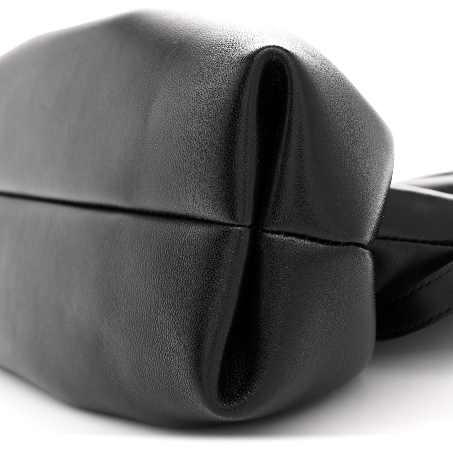 Nappa Small Dumpling Soft Bag Black