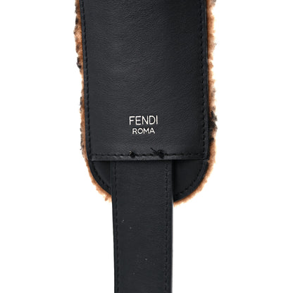 Fendi Shearling Macro FF 1974 Diagonal Strap You Brown 4 of 5