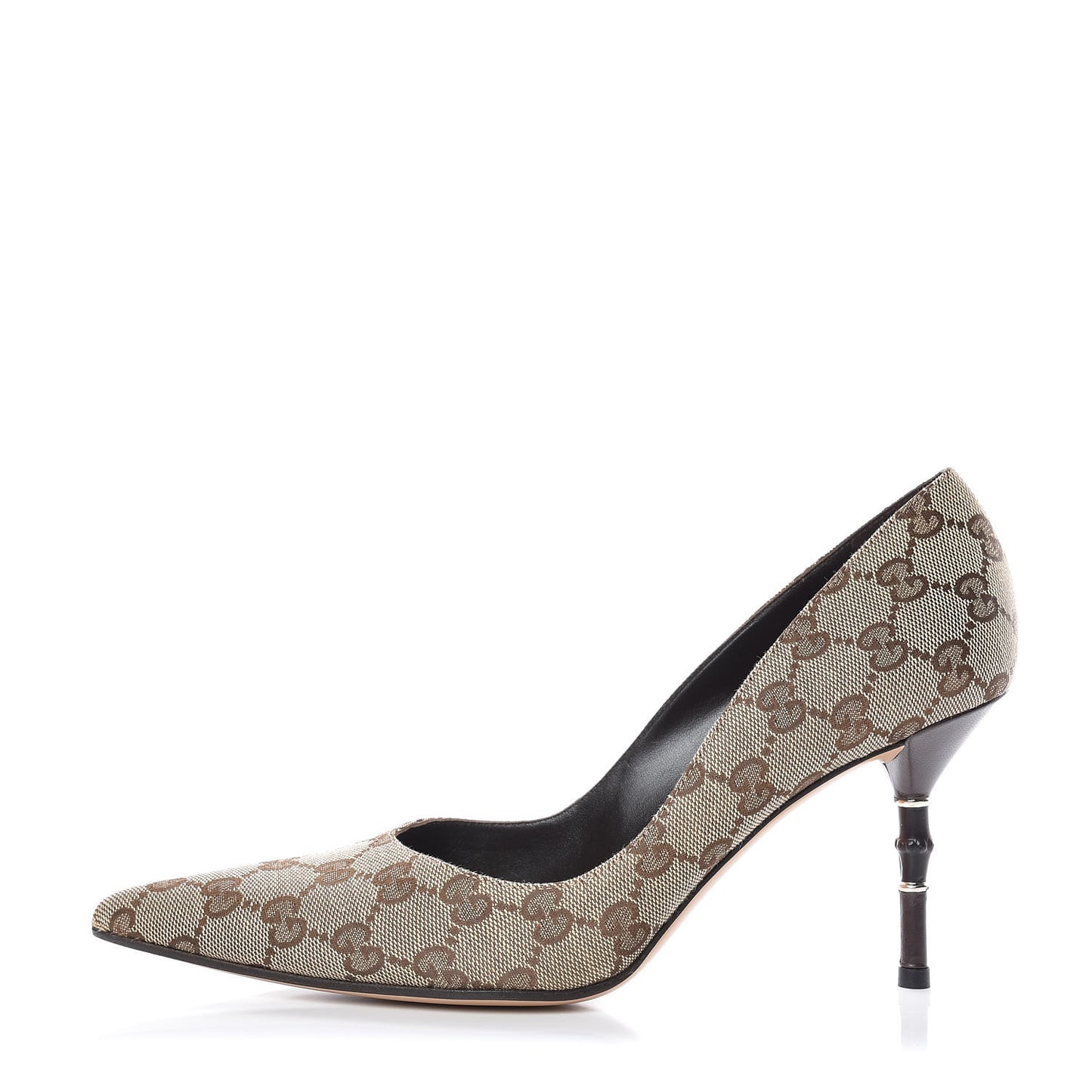 Monogram Malaga Kid Pumps 9 Biege Ebony Cocoa