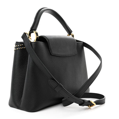 Louis Vuitton Taurillon Fleur De Lys Capucines PM Black 3 of 11